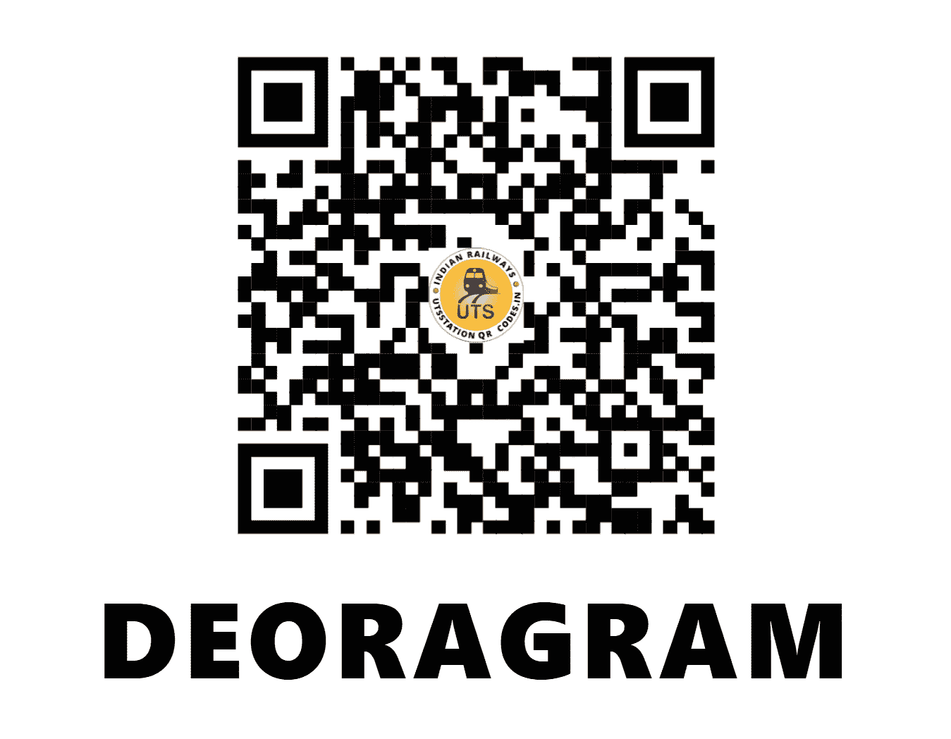 UTS QR Code for DEORAGRAM - DRGM - WC (MADHYA PRADESH)